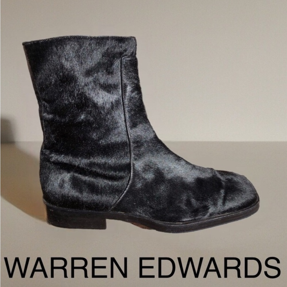 VTG 🇮🇹 WARREN EDWARDS Calf Hair Boots made in ITALY 🎩 - Picture 16 of 16